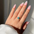Hallmark Silver Tourmaline Chain Ring