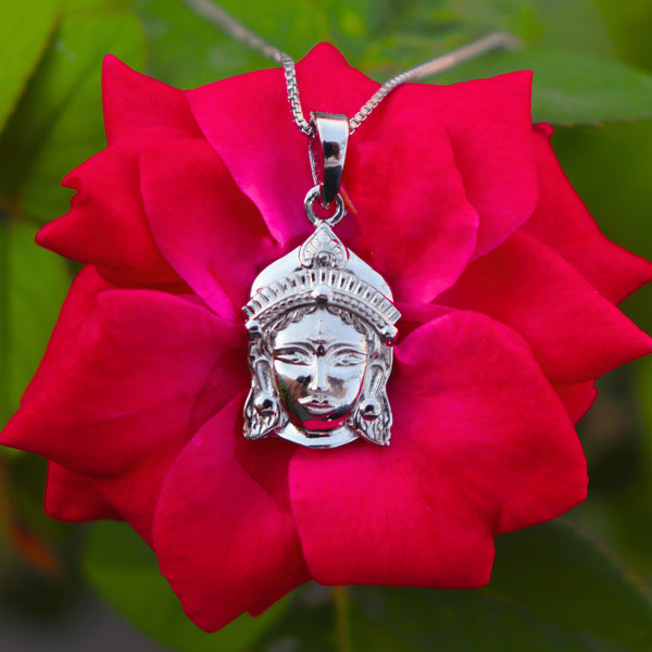Zarkan 925 Silver Maa Rati God Pendant With Chain