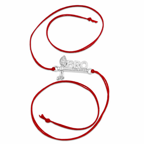 Zarkan Precious Silver Krishna Bansuri Rakhi For BRO With Roli Chawal
