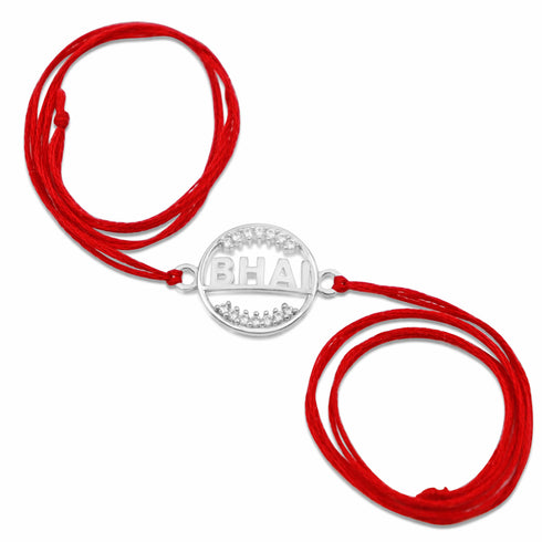 Zarkan BHAI Pure Silver Rakhi With Roli Chawal