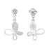 Zarkan Buttetfly Silver Drop Studs