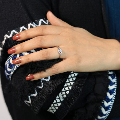 Zarkan Floral AD Pure 925 Silver Ring