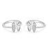 Zarkan Rowing Boat Silver Toe Rings